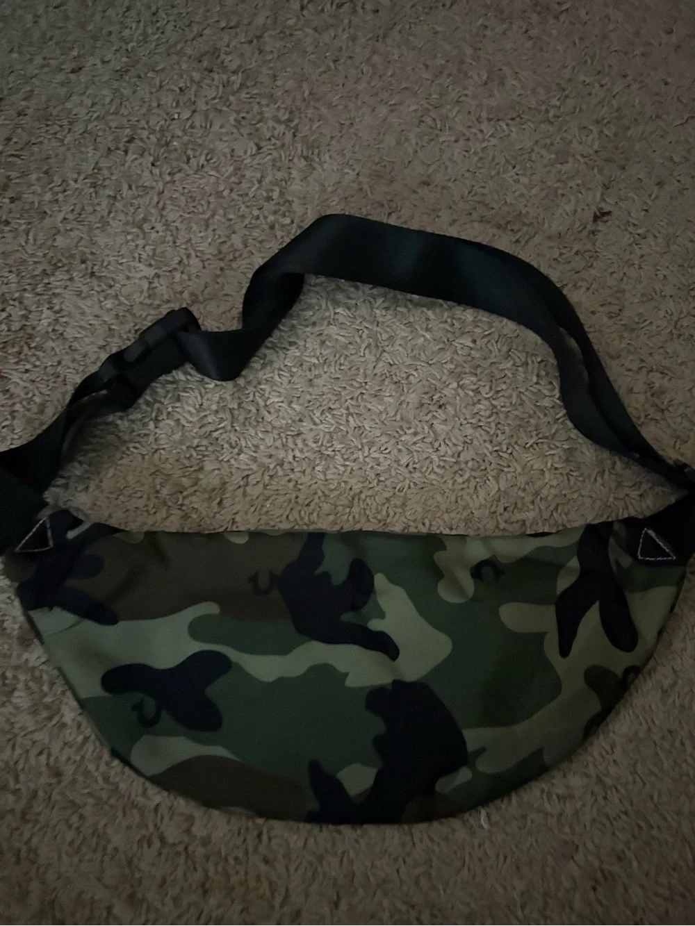 True Religion Camo Belt Bag in Olive & Black